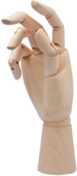 Ledenhand Conda rechts vrouw 25 cm naturel hout 1 Stuk