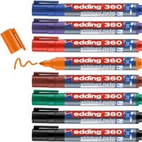Whiteboardmarker edding 360 rond 1.5-3mm assorti 8 stuks-2