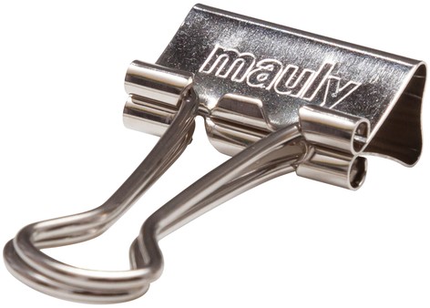 Papierklem MAUL 215 foldback 19mm capaciteit 7mm zilver 12 stuks