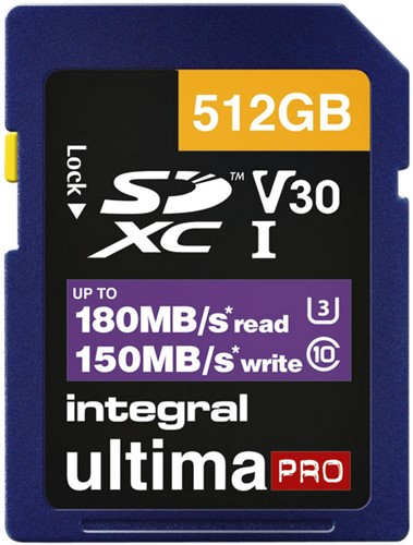 Geheugenkaart Integral SDXC 512GB 1 Stuk