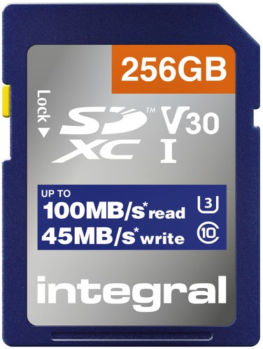 Geheugenkaart Integral SDHC-XC 256GB 1 Stuk