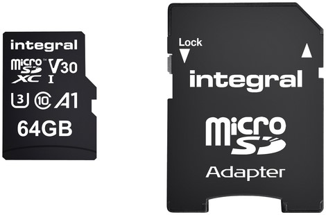 Geheugenkaart Integral microSDXC 64GB 1 Stuk