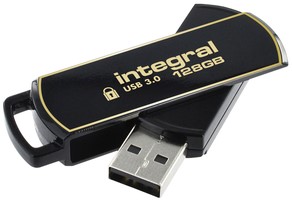 USB-stick Integral 3.0 Secure 360 128GB zwart 1 Stuk