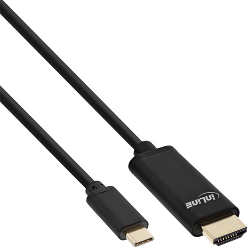 KABEL INLINE USB-C HDMI 3.1 2.0 4K M/M 2 M ZWART 1 Stuk