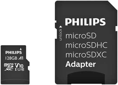 Geheugenkaart Philips micro SDXC 128GB 1 Stuk