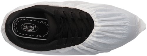 Schoenovertrek CMT 40mu geruwd maat 36-42 CPE wit 100 Stuk-2
