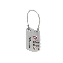Hangslot Masterlock 3-cijfer TSA kabel ass 30mm 1 Stuk