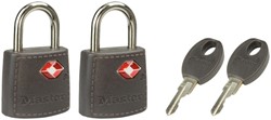 Hangslot Masterlock 2 gelijksl TSA assorti 30mm 2 Stuk