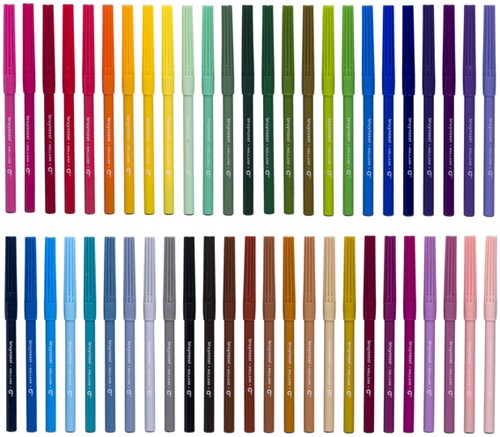Viltstift Bruynzeel Kids assorti 50 stuks-2