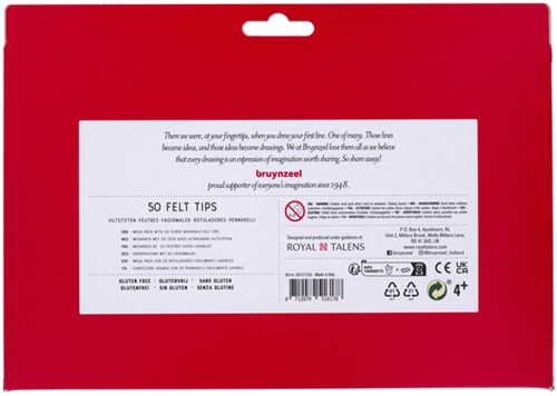 Viltstift Bruynzeel Kids assorti 50 stuks-3