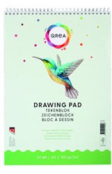 Tekenblok Qrea A3 24vel 160gr spiraal 24 Vel