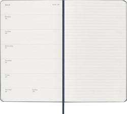 Agenda 2027 Moleskine 12M Planner Weekly 7dagen/1pagina large hc sapphire blue