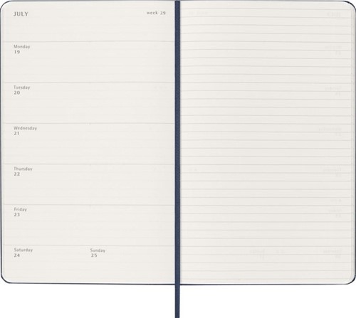 Agenda 2027 Moleskine 12M Planner Weekly 7dagen/1pagina large hc sapphire blue