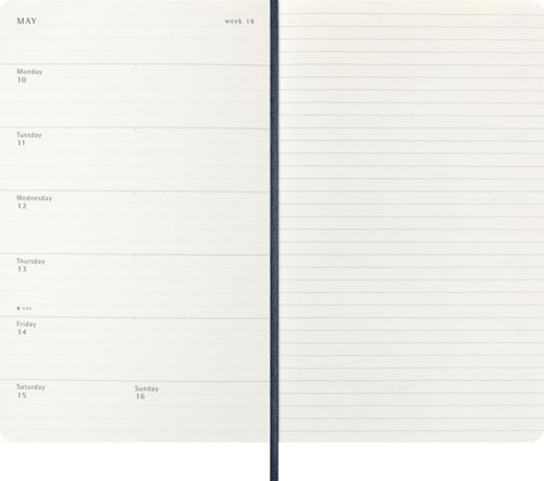 Agenda 2027 Moleskine 18M Planner Weekly 7dagen/1pagina large sc sapphire blue-2