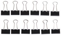 Papierklem MAUL 213 foldback 13mm zwart 12 stuks-1