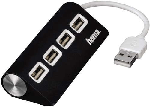 HUB HAMA USB-A 2.0 1:4 1 Stuk