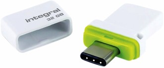 USB-STICK INTEGRAL 32GB USB C+USB 3.1 FUSION DUAL 1 Stuk
