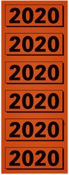 Rugetiket Elba 2020 57x25mm rood 120 stuks 120 Vel