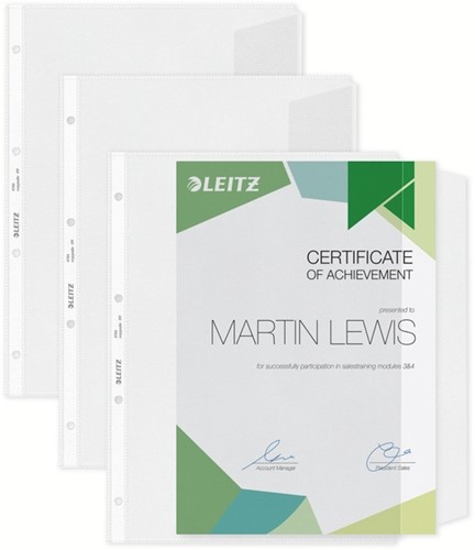 Showtas Leitz Premium met klep PP A4 transparant 50 Stuk-1