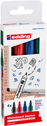Whiteboardmarker edding 250 rond 1.5-3mm assorti 4 stuks