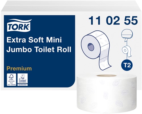 Toiletpapier Tork T2 Mini Premium 3laags 110255 12 Rol