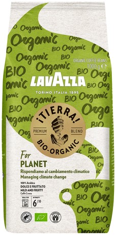 Koffie Lavazza bonen Tierra organic bio 1000gr 1000 Gram