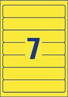 Rugetiket Avery smal 38x192mm zelfklevend geel 20 Vel-2