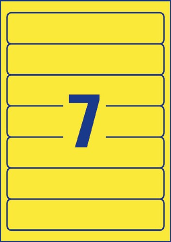 Rugetiket Avery smal 38x192mm zelfklevend geel 20 Vel-2