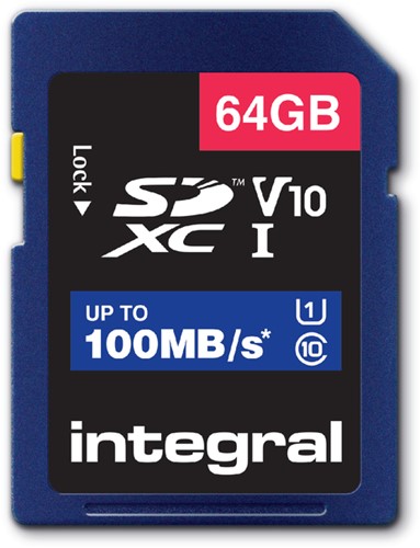 GEHEUGENKAART INTEGRAL SDHC V10 64GB 1 Stuk