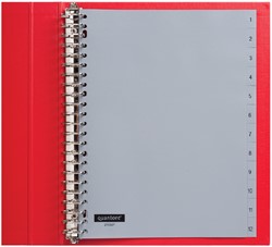 TABBLADEN QUANTORE 23RINGS PP 1-12 GRIJS 1 Set