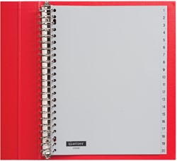 TABBLADEN QUANTORE 23RINGS PP 1-20 GRIJS 1 Set