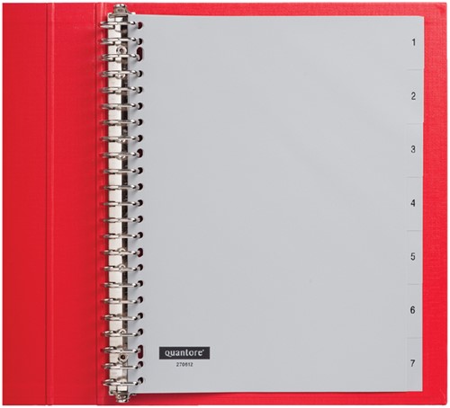 TABBLADEN QUANTORE A4 23RINGS PP 1-7 GRIJS 1 Set