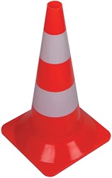 Afbakeningskegel 50cm rood wit 1 Stuk