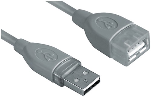 KABEL HAMA USB 2.0 A-A VERLENG 3M GRIJS 1 Stuk