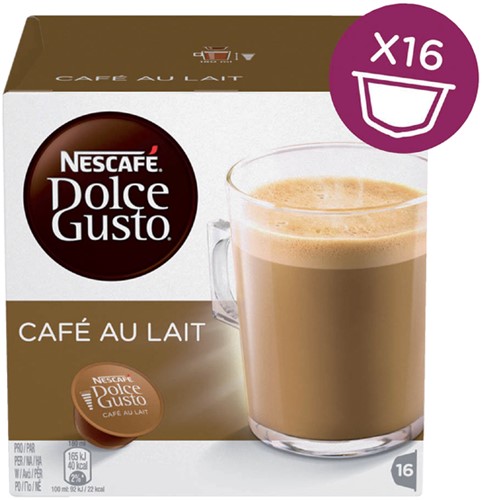 DOLCE GUSTO CAFE AU LAIT 16 CUPS 16 kop