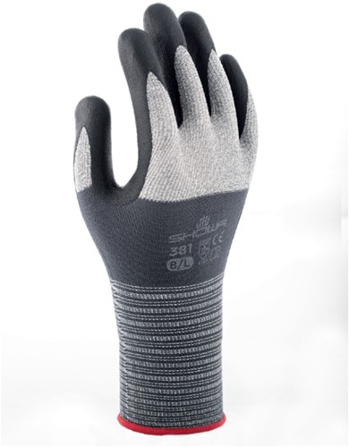 Griphandschoen Showa 381 nitril XL grijs 1 Paar