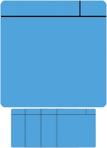 Magneet scrum 75x75mm lichtblauw 5 stuks 5 Stuk