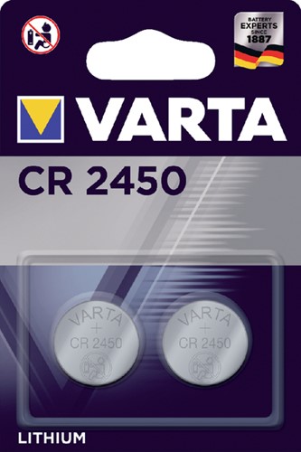 BATTERIJ VARTA CR2450 3V LITHIUM (2) 2 Stuk