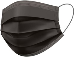 MONDKAPJE MEDISCH TYPE 2R 3-Laags zwart (10)