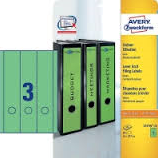 AVERY ORDNERRUG ETIKET L4754 297X61 GROEN