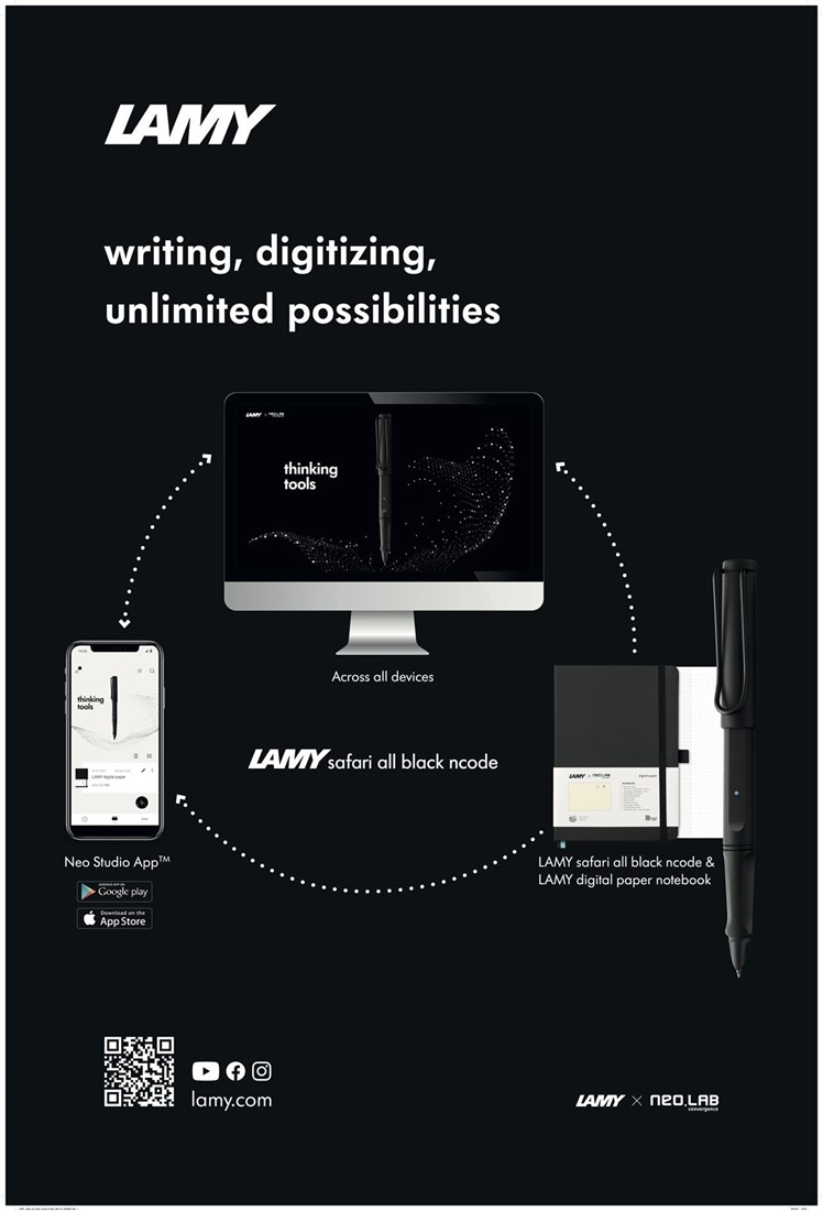 LAMY SAFARI ALL BLACK NCODE + NOTEBOOK bij Prokan