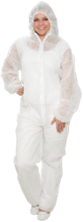 OVERALL MET CAPUCHON NON WOVEN WIT (50) XXL