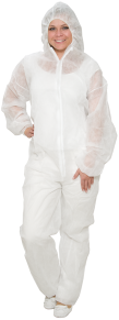 OVERALL MET CAPUCHON NON WOVEN WIT (50) XXL